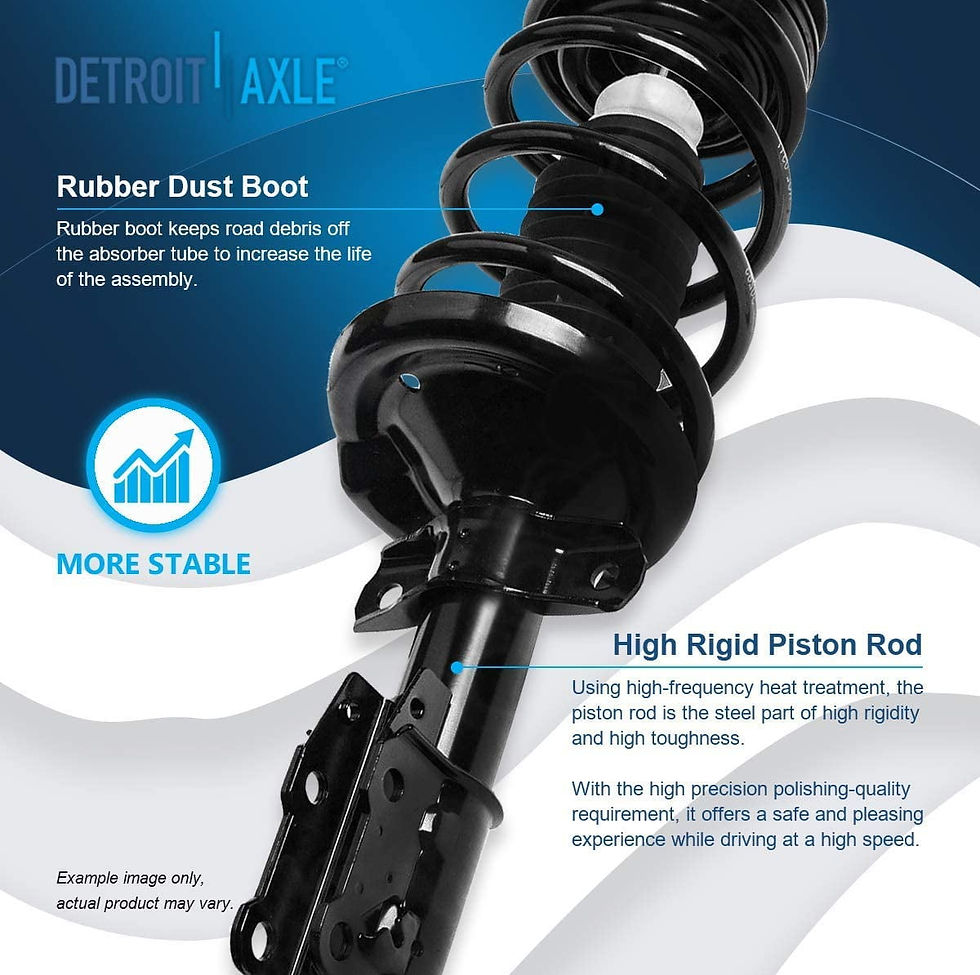 Thumbnail: Detroit Axle - Struts Shocks for 2003-2007 Saturn Ion (Excludes RedLine) Co..