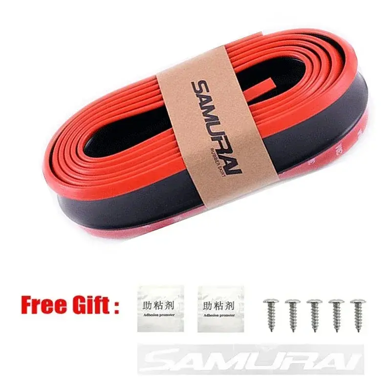 Thumbnail: Universal Carbon Fiber Front Bumper Lip Protector Scratch Collision Resistant Ea