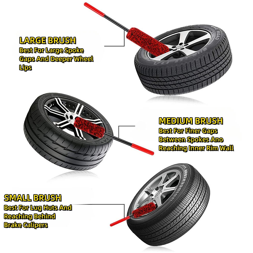 Thumbnail: Auto Wheel Detailing Brush Bendable Wheel Woolies Car Cleaning Tools for Car Rim