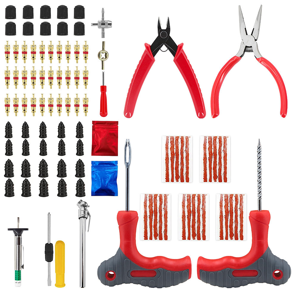 Thumbnail: Car Tire Repair Tool Kit Auto Emergency Flat Tire Puncture Plug Needle Nose Plie