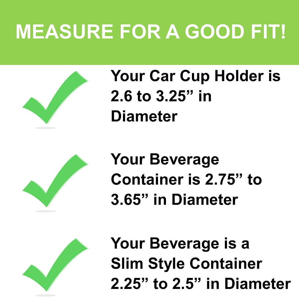 Thumbnail: Gadjit Cup Keeper PLUS Car Cup Holder Adapter Expander with Storage, Black ..
