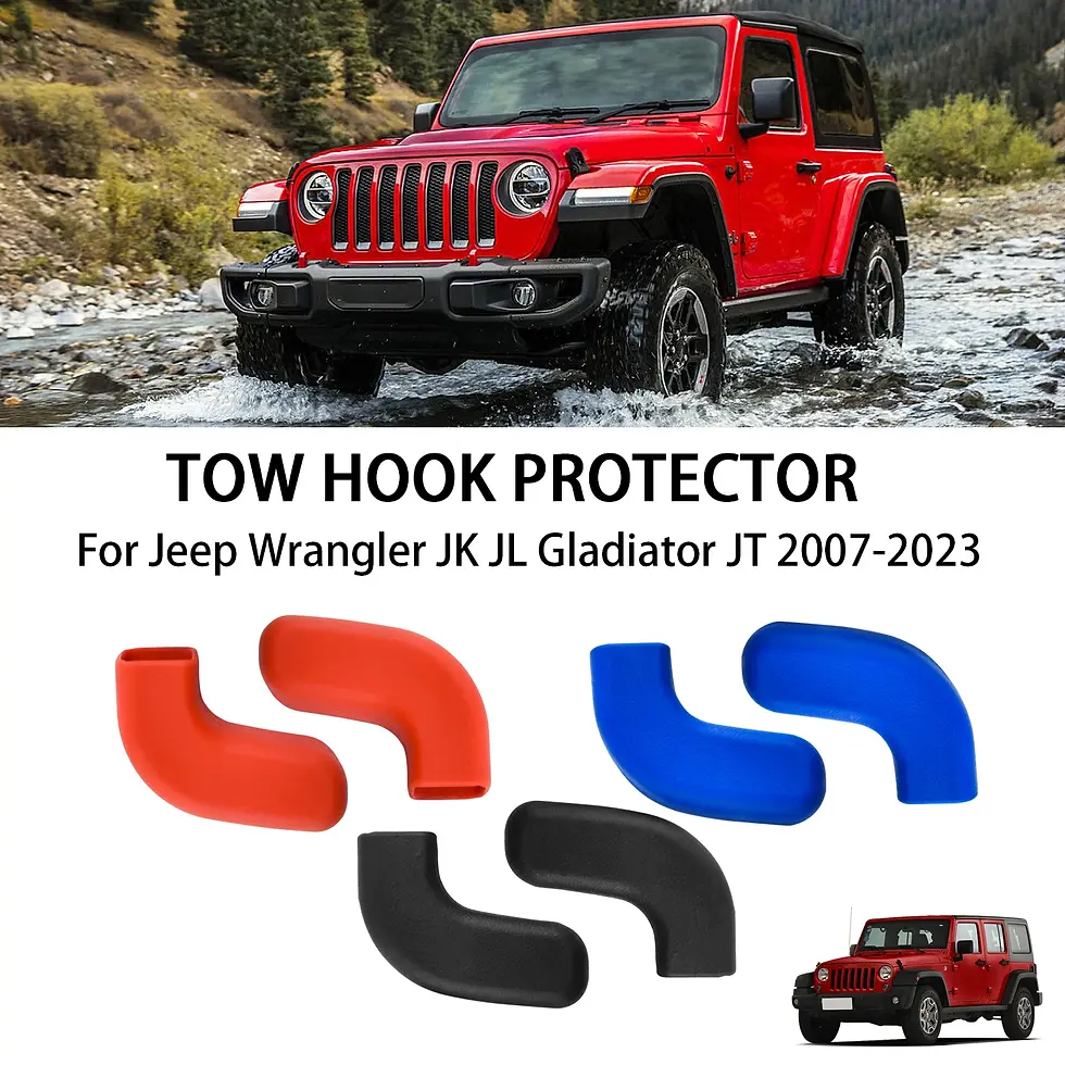 Thumbnail: 2Pack For Jeep Wrangler JK JL Gladiator JT 2007-2023+ Front Bumper Tow Hook Cove