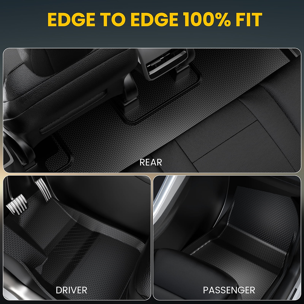 Thumbnail: AVAPOW Floor Mats for Tesla Model 3 2021-2023, TPR+XPE Anti-Slip Waterproof Car 