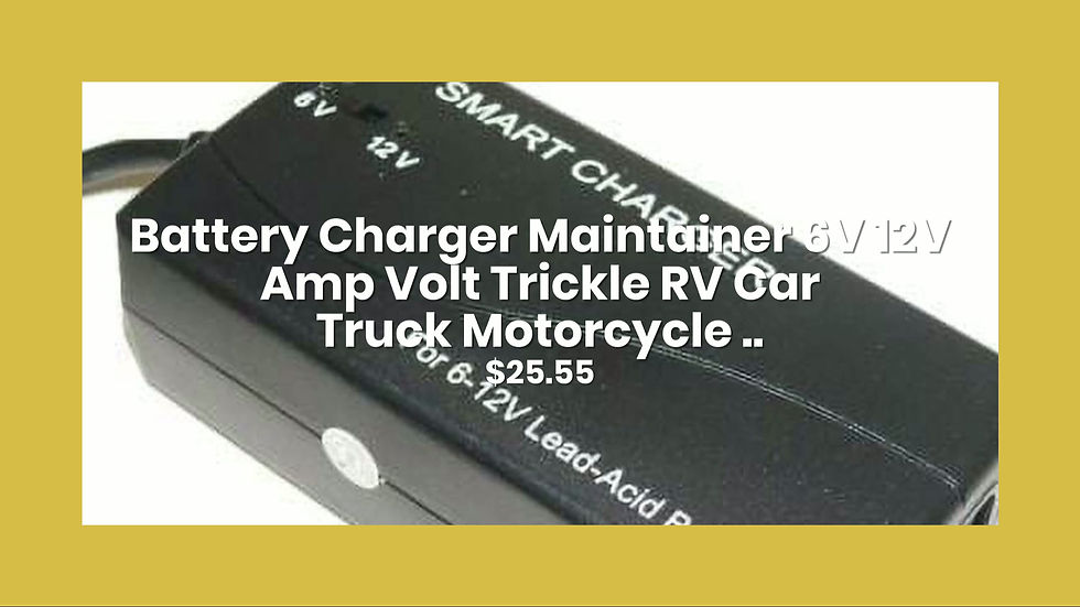 Thumbnail: Battery Charger Maintainer 6V 12V Amp Volt Trickle RV Car Truck Motorcycle ..