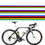 Thumbnail: 1PC Rainbow Colors Bicycle Stickers Waterproof for MTB Head Tube Fork Top Tube P