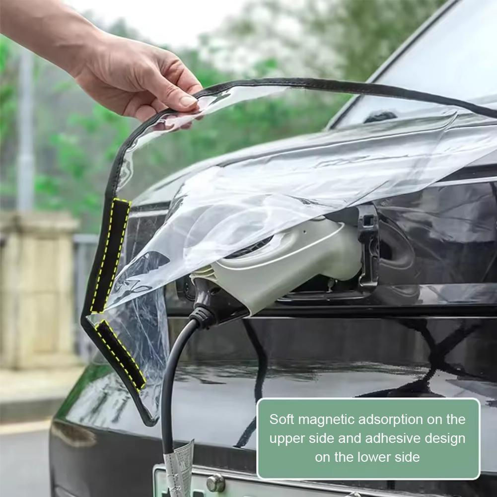 Car Charging Magnetic Cover Electric Outdoor EV Charger Plug Port Protection Dus
