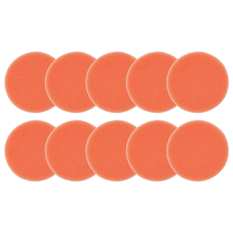 Thumbnail: 10PCS 75mm Car Polishing Sponge Orange Smooth Flat Sponge Polishing Pad For Car