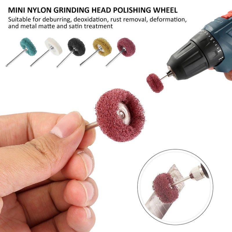 Thumbnail: 50/100pcs Buffing Wheel Rotary Tool Mini Drill Abrasive Brush For Dremel Rotary