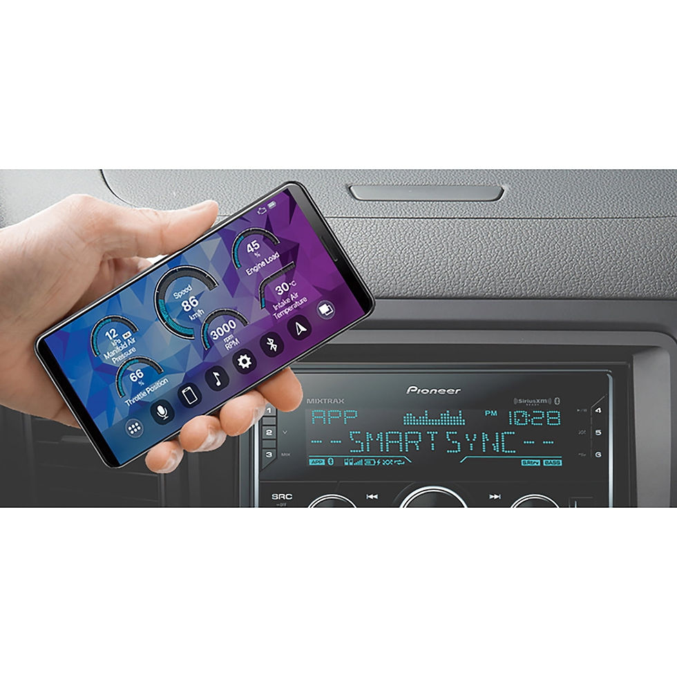 Thumbnail: Pioneer Car In-Dash Unit, Double-DIN, LCD with Smart Sync, Bluetooth, and S..