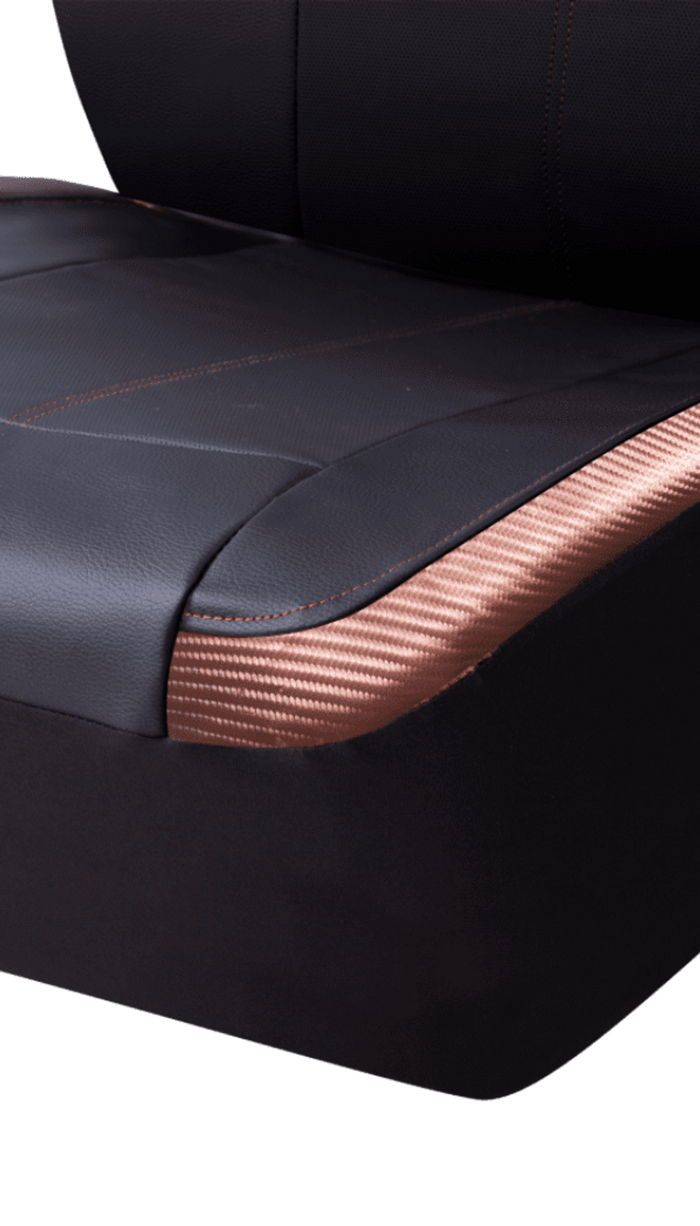 Thumbnail: Auto Drive 2Piece Carbon Fiber Car Seat Covers Leather Copper, Universal Fi..
