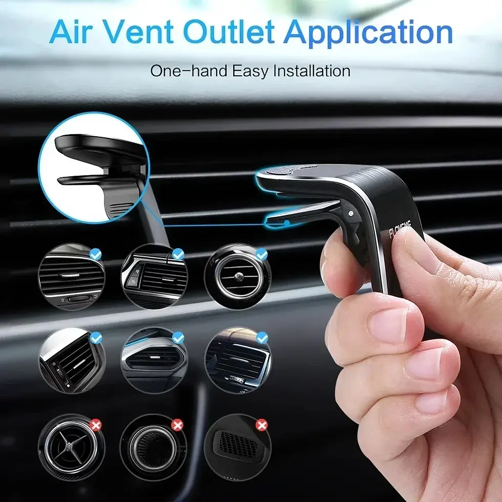Thumbnail: Metal Magnetic Car Phone Holder Air Vent Mount Strong Suction Universal Car Phon