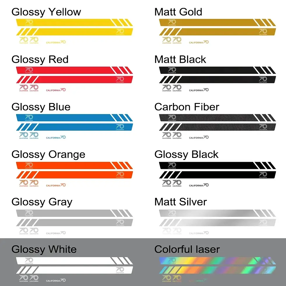 Thumbnail: Car Body Tuning Decor Stickers Side Stripe Decal Auto Exterior Accessories For V