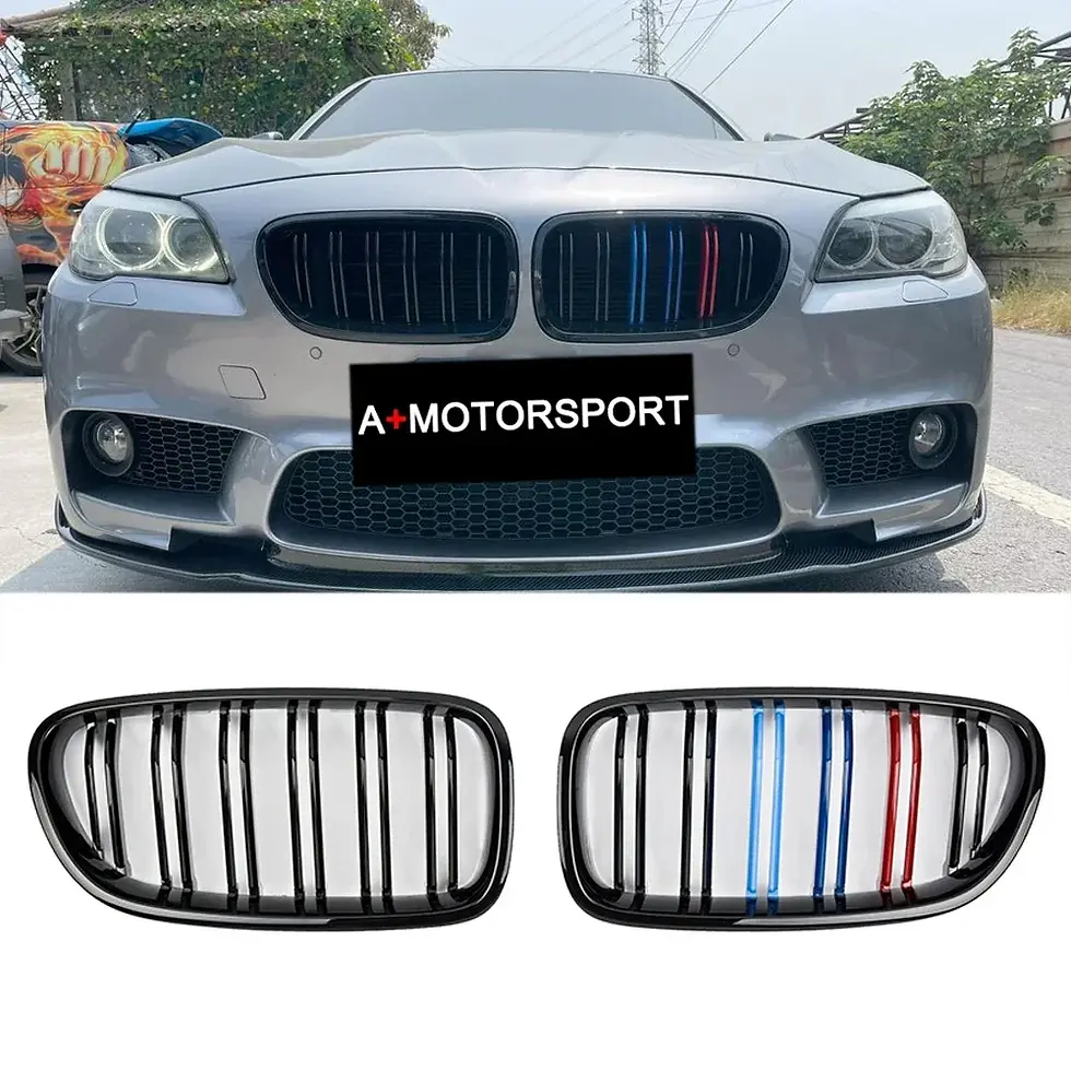 Thumbnail: Car Gloss Black Kidney Grill Dual Slats Racing Grill For BMW 5 Series F10 F11 F1