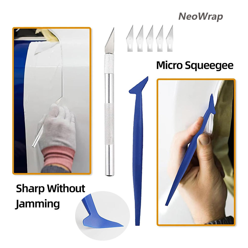 Thumbnail: Car Vinyl Wrap Tool Kits Covering Vinyl Spatula Foiling Set Scraper for Window T