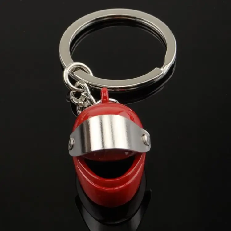 Thumbnail: 1PC Car keychain Motorcycle helmet shape metal pendant 3D mini helmet creative k
