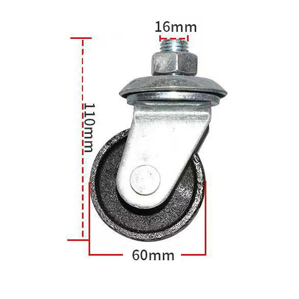 Thumbnail: Generic Floor Jack Caster Wheels Metal Car Supplies Horizontal Jack Casters