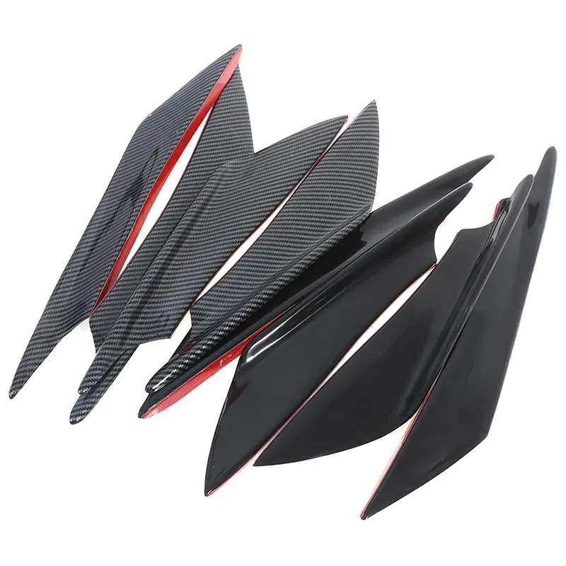 Thumbnail: 4Pcs Carbon Fiber Car Bumper Fin Canard Splitter Diffuser Spoiler Air knife
