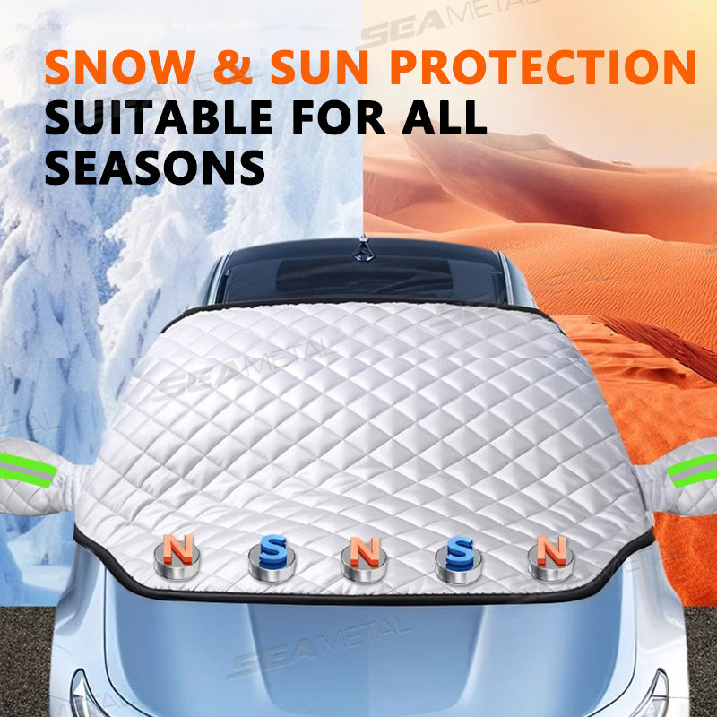 Thumbnail: SEAMETAL Thicken Car Windshield Snow Shield 5-Magnet Large Size Full Protection