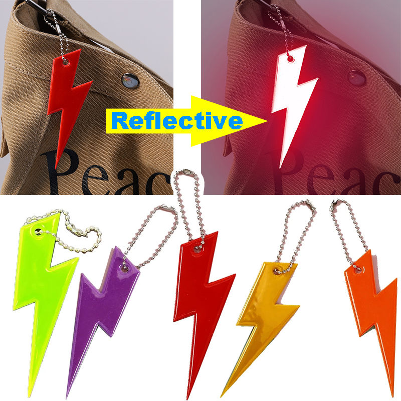 3Pcs Reflective Pendant Safety Warning Reflective Keychains for Kids Bag Backpac