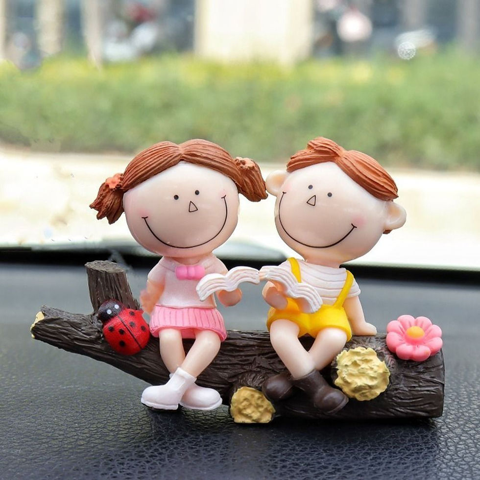 Thumbnail: Car Decoration Cartoon Cute Couples Action Figure Figurines Balloon Ornament Aut