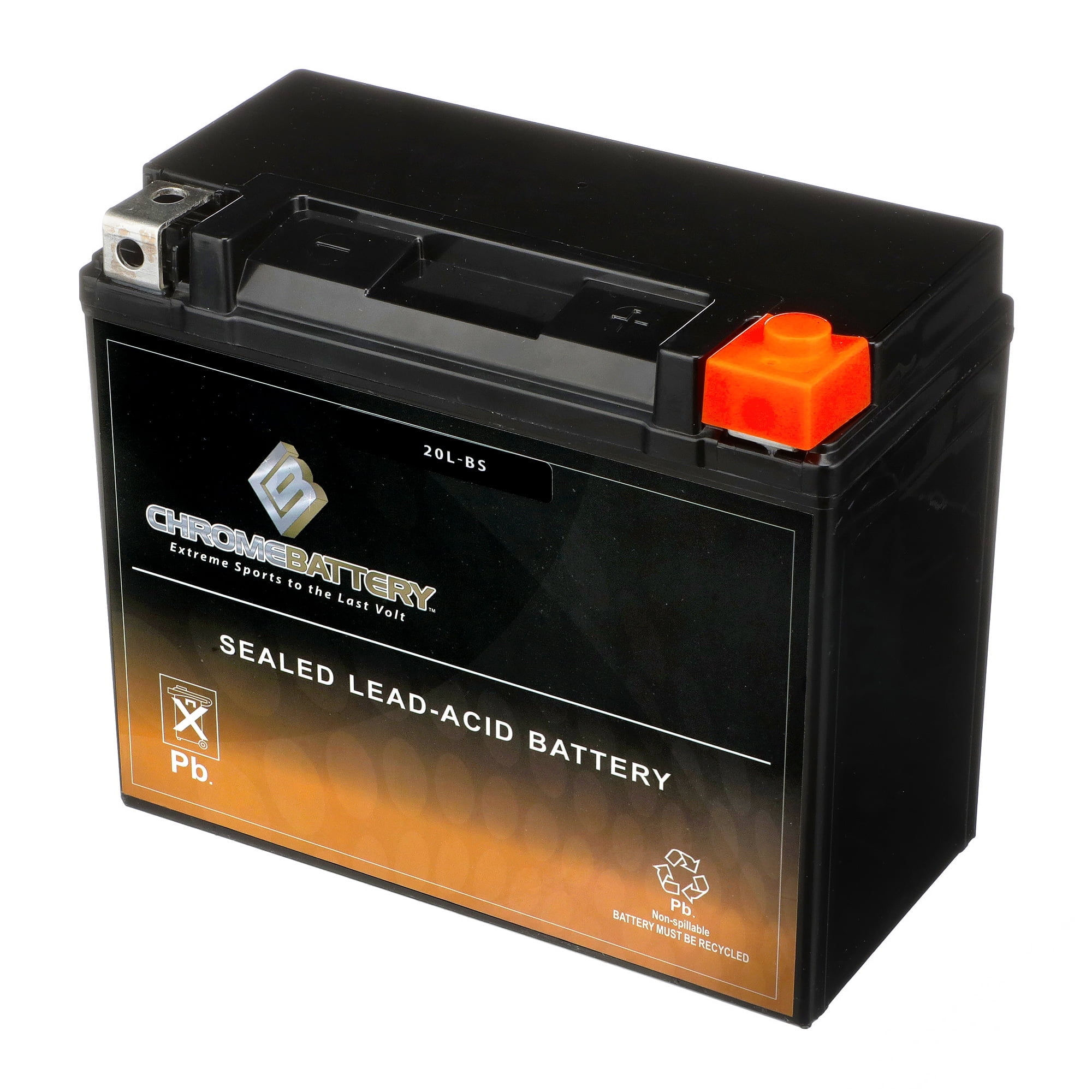Chrome Battery Ytx20L-Bs High Performance - Maintenance Free - Sealed Agm M..