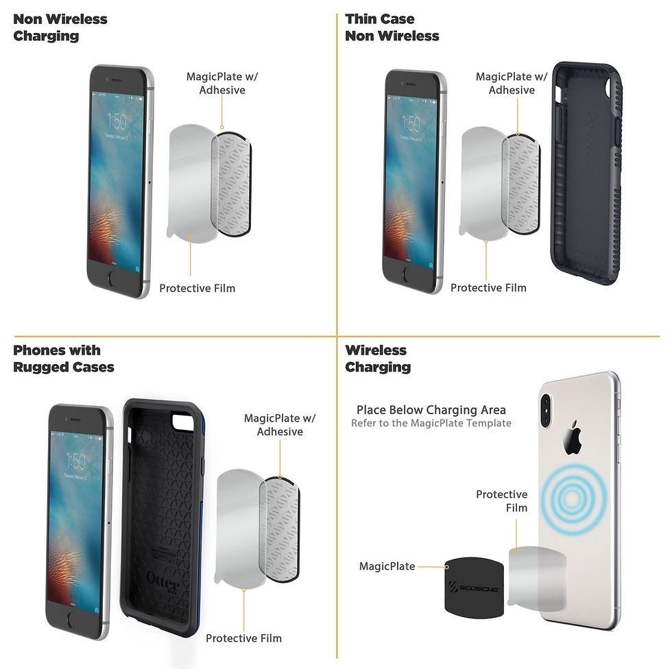 Thumbnail: Scosche MAGVM2R Magic mount Universal Vent Mount for Mobile Devices Black