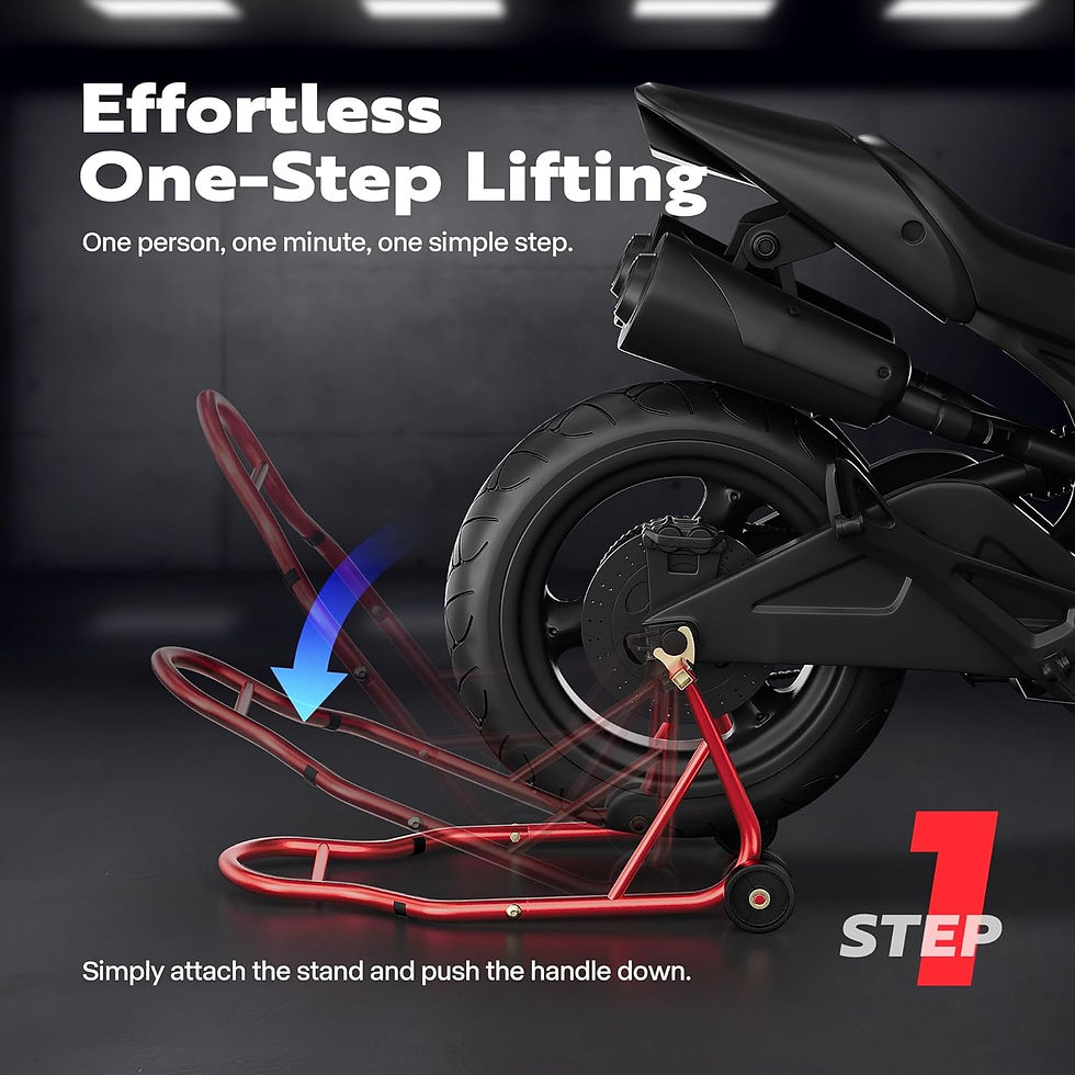 Thumbnail: VIVOHOME Motorcycle Stand, 441 Lbs Capacity Rear Wheel Lift with U+L Adjust..