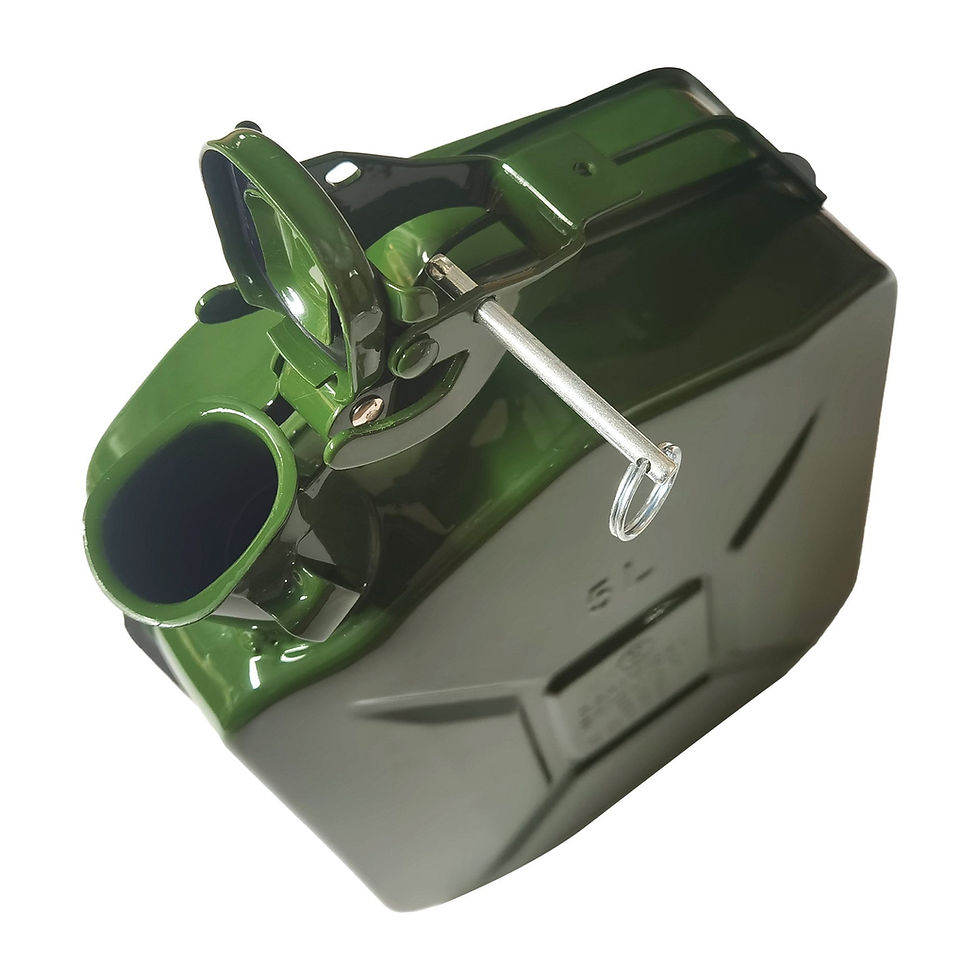 Thumbnail: 1.32 Gallons Green Practical Can Gasoline Jerry Can Metal Steel Tank Emerge..