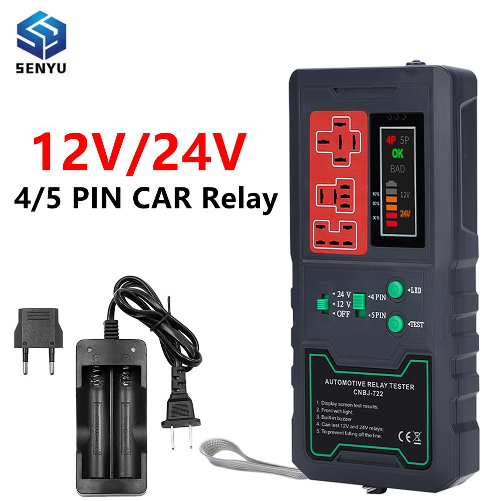 12V 24V Car Relay Tester Electronic Automotive Relay Tester Auto Battery Checker