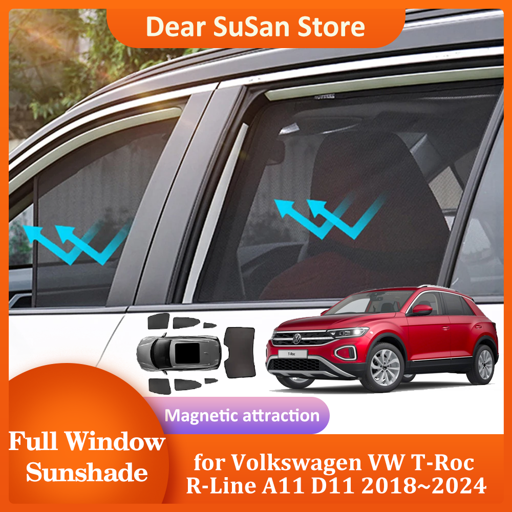 Car Magnetic Sunshade for Volkswagen VW T-Roc R-Line A11 D11 2018~2024 Roof Wind