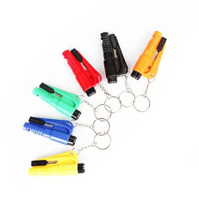 Thumbnail: Mini Safety Hammer Car Emergency Rescue Kit Key Chain Knife Life Saving Seat Bel