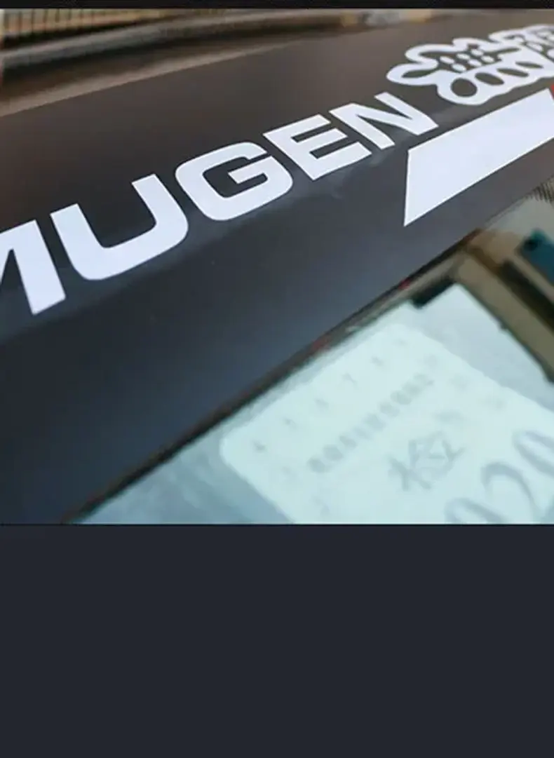 MUGEN Front Windshield Sticker Car Vinyl Sticker Universal Waterproof Race Car B