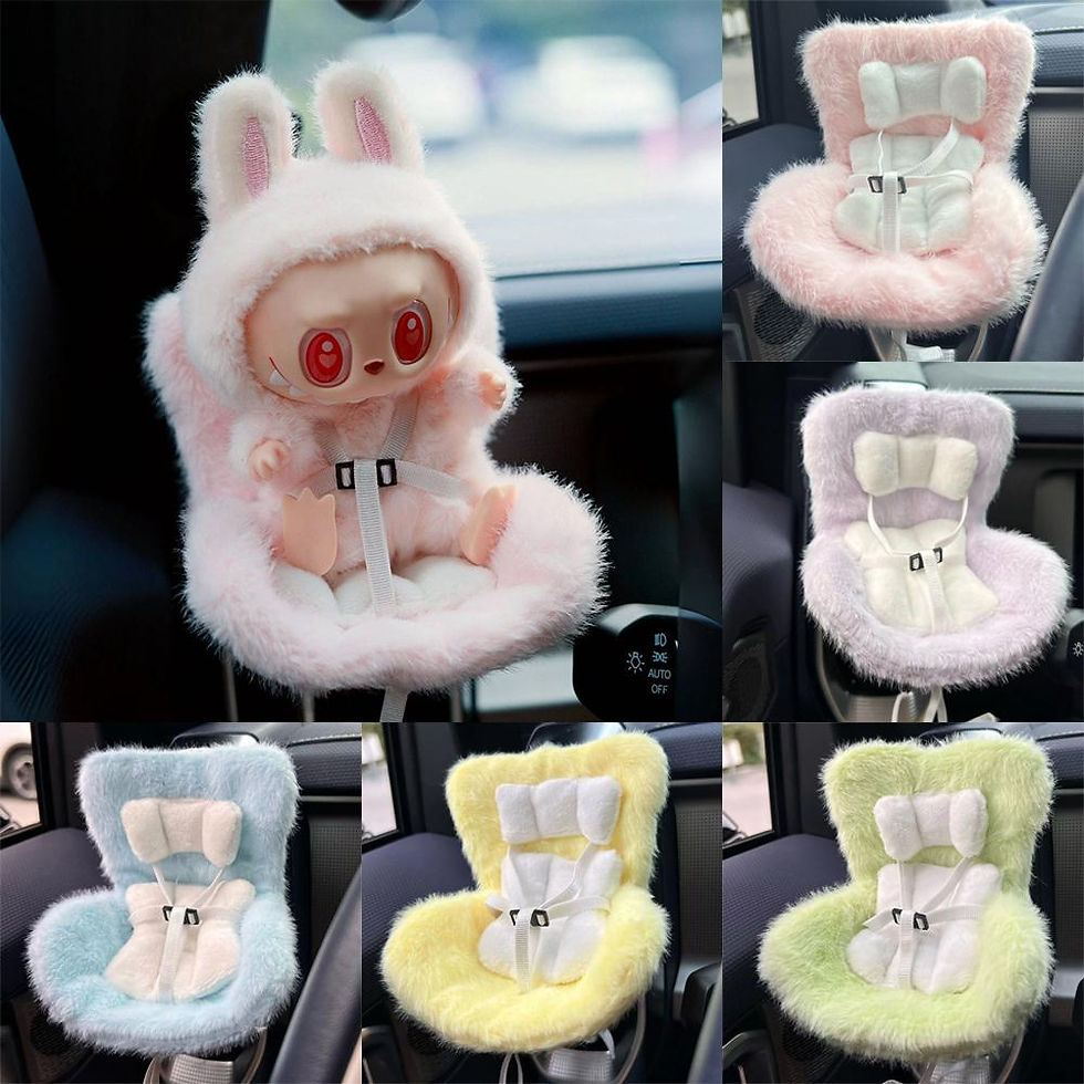 Thumbnail: Cute Doll Car Safety Seat Car Air Outlet Decoration for 17cm labubu Car Interior