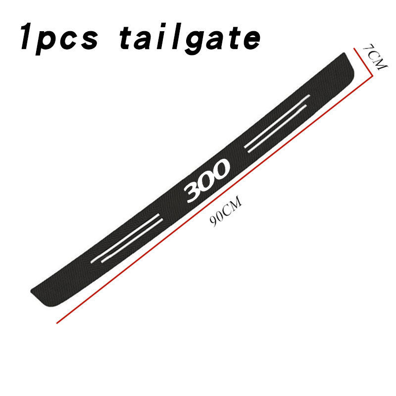 Thumbnail: Carbon Car Door Sill Scuff Covers Black Door Panel Guards Protector Anti Scratch