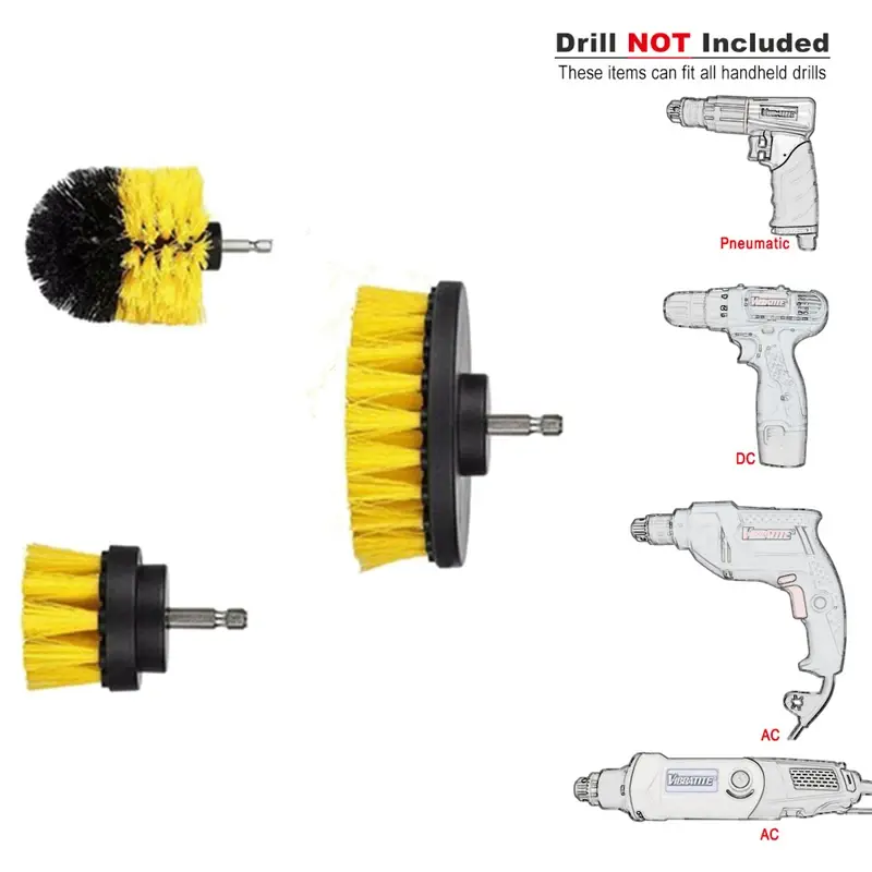 Thumbnail: Free shipping 3 pcs/set electric scrubber drill clean brush for baseus official