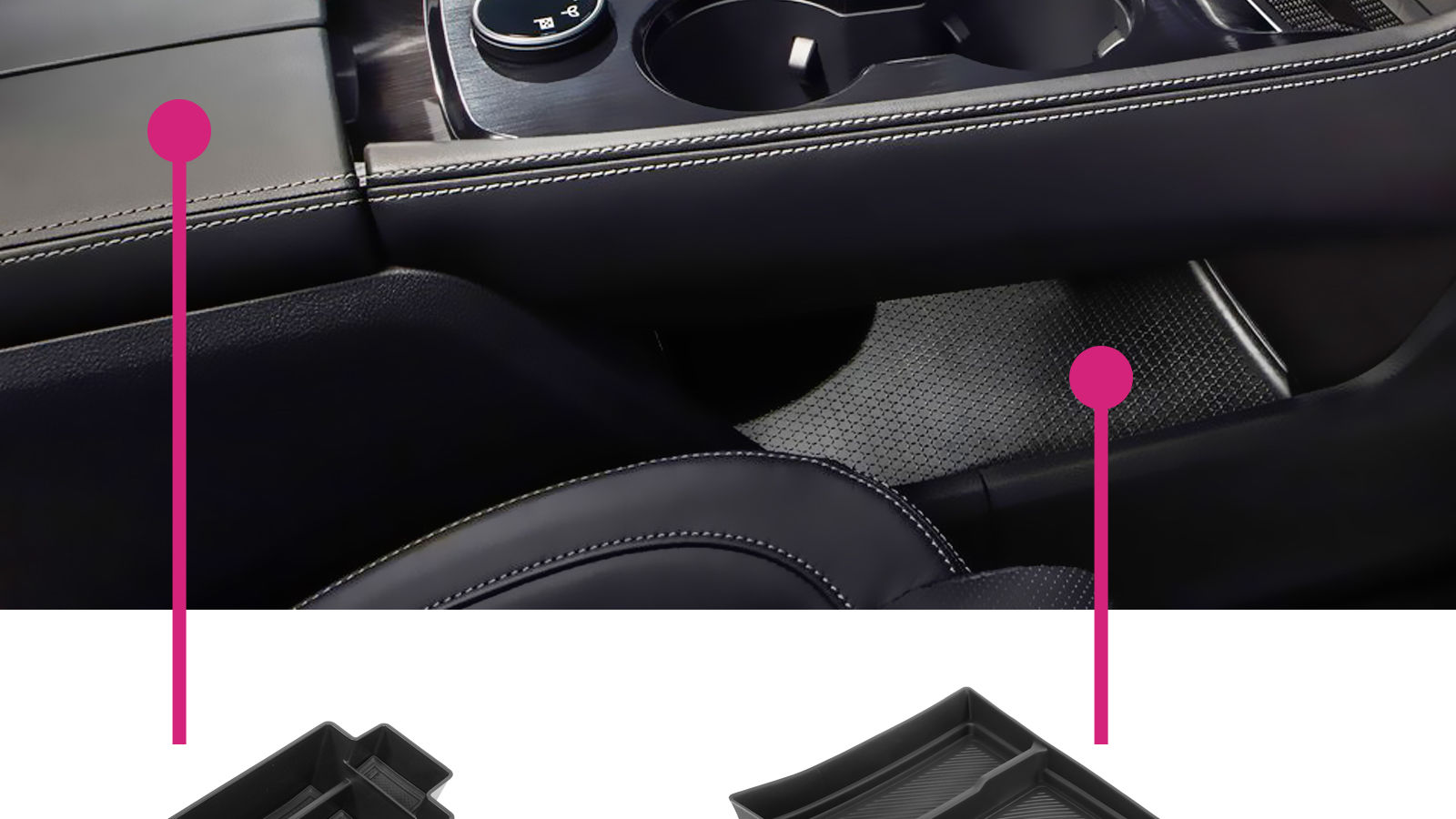 For Nissan Rogue T33 2021-2025 Car Center Console Organizer Box Armrest Storage