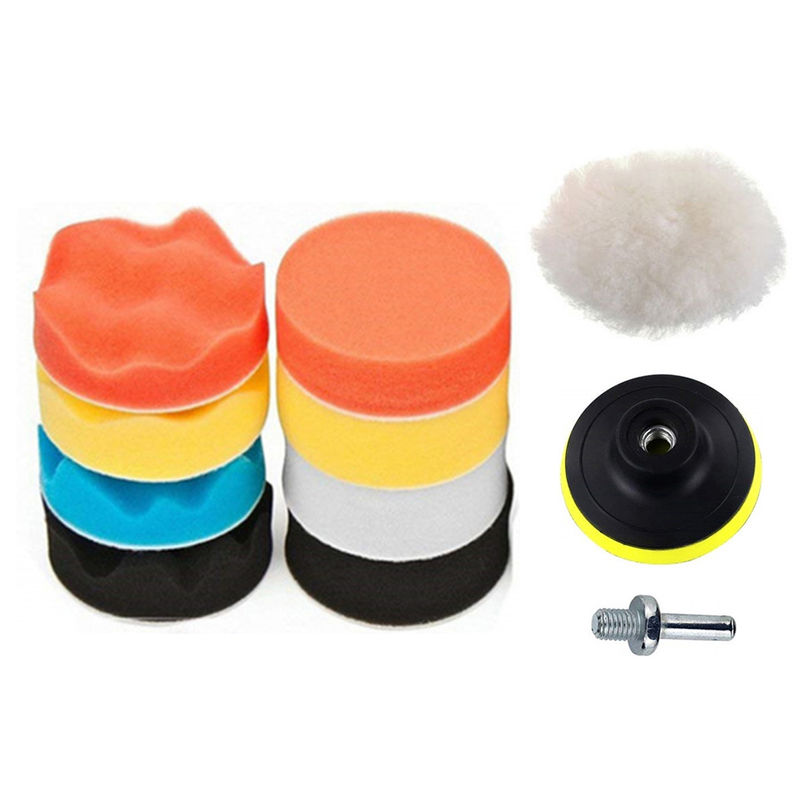 Thumbnail: Car Polishing Disc 1/11Pcs/Set Self-Adhesive Buffing Waxing Sponge 3inch Wool Wh