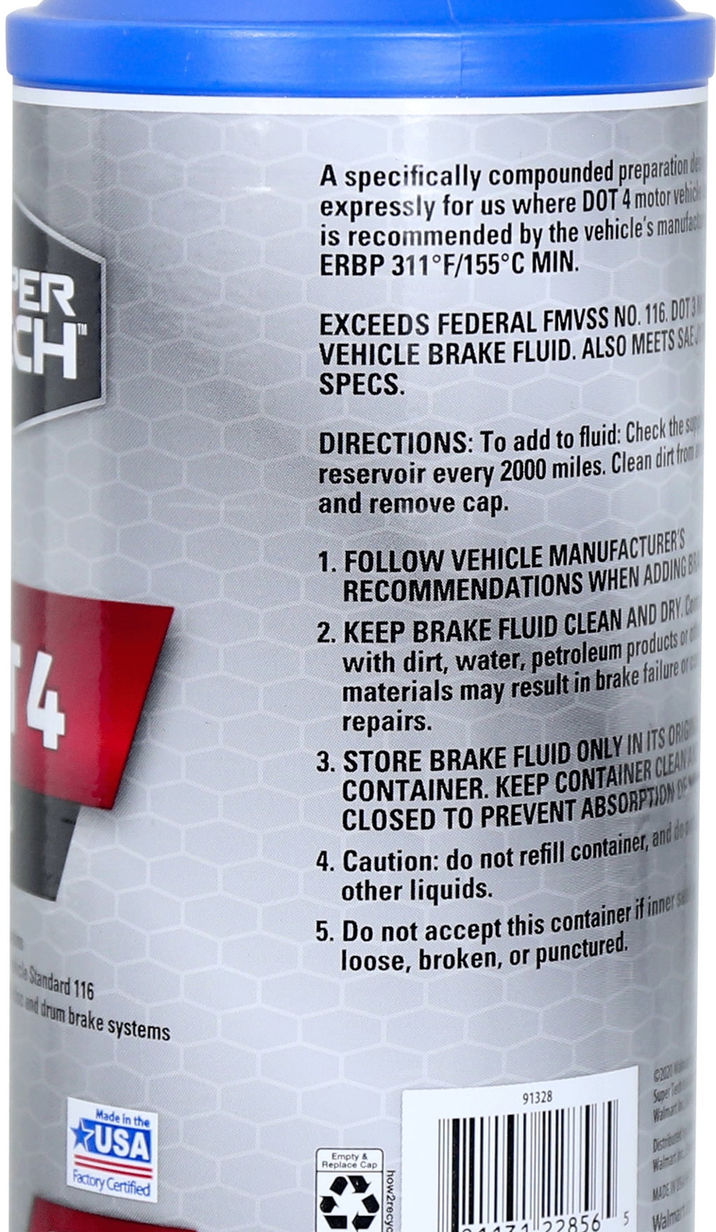 Thumbnail: Super Tech Dot 4 Motor Vehicle Brake Fluid, 32 fl oz