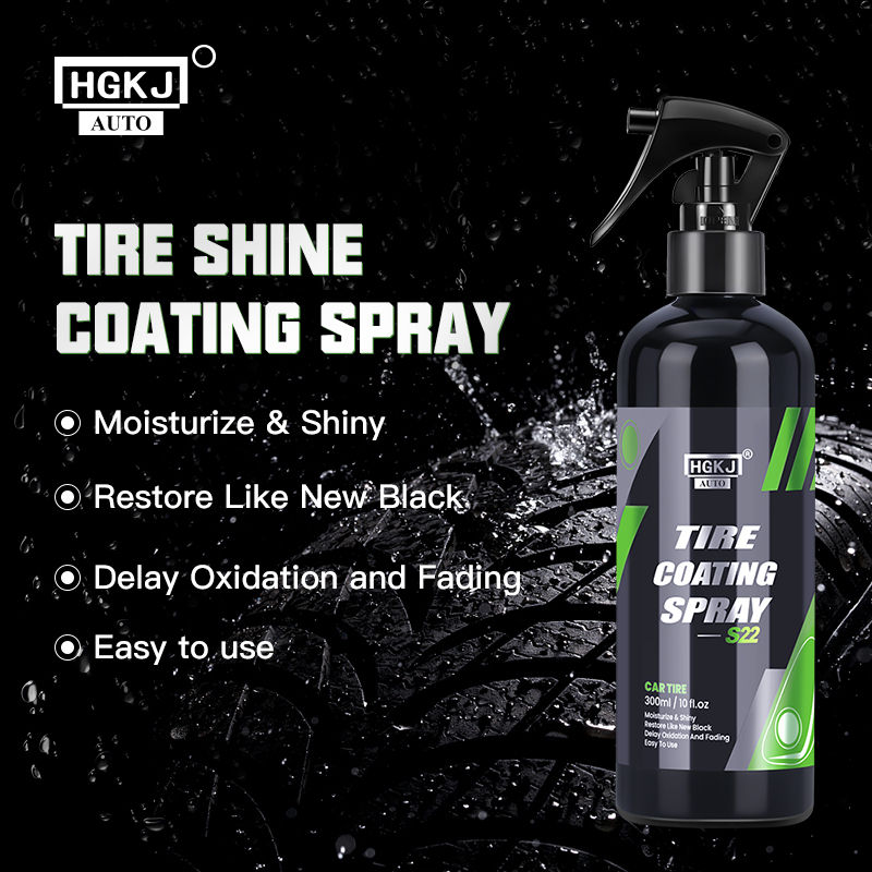 Thumbnail: Car Tire Shine Coating Tyre Gloss Plastic Rubber Wheel Restorer Agent Spray Poli