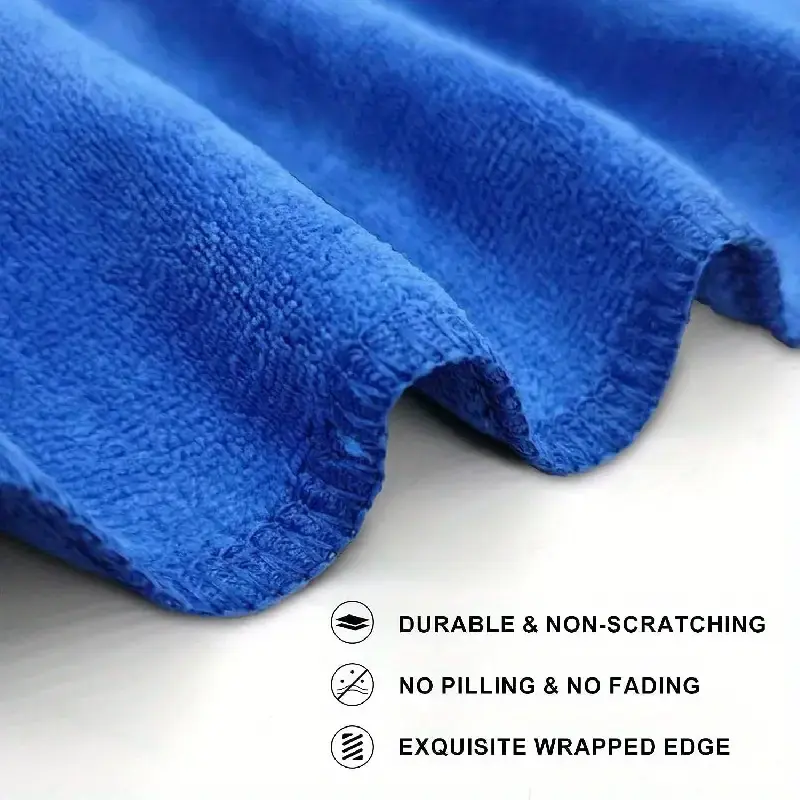 Thumbnail: 201PCS Microfiber Towels Car Wash Drying Cloth Blue Car Care Detailing Cleaning