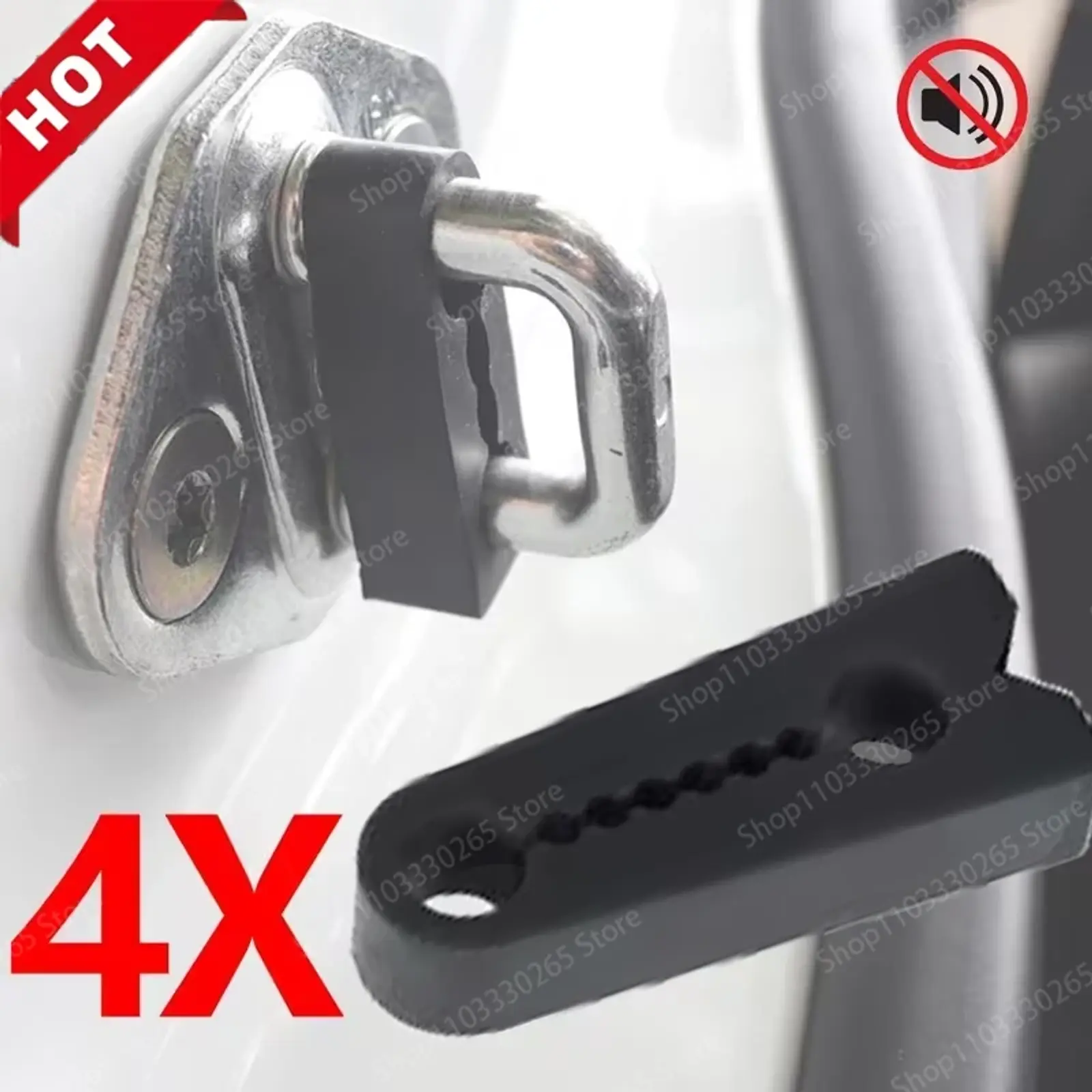 Silicone door pad - shock absorption, sound insulation, and collision prevention