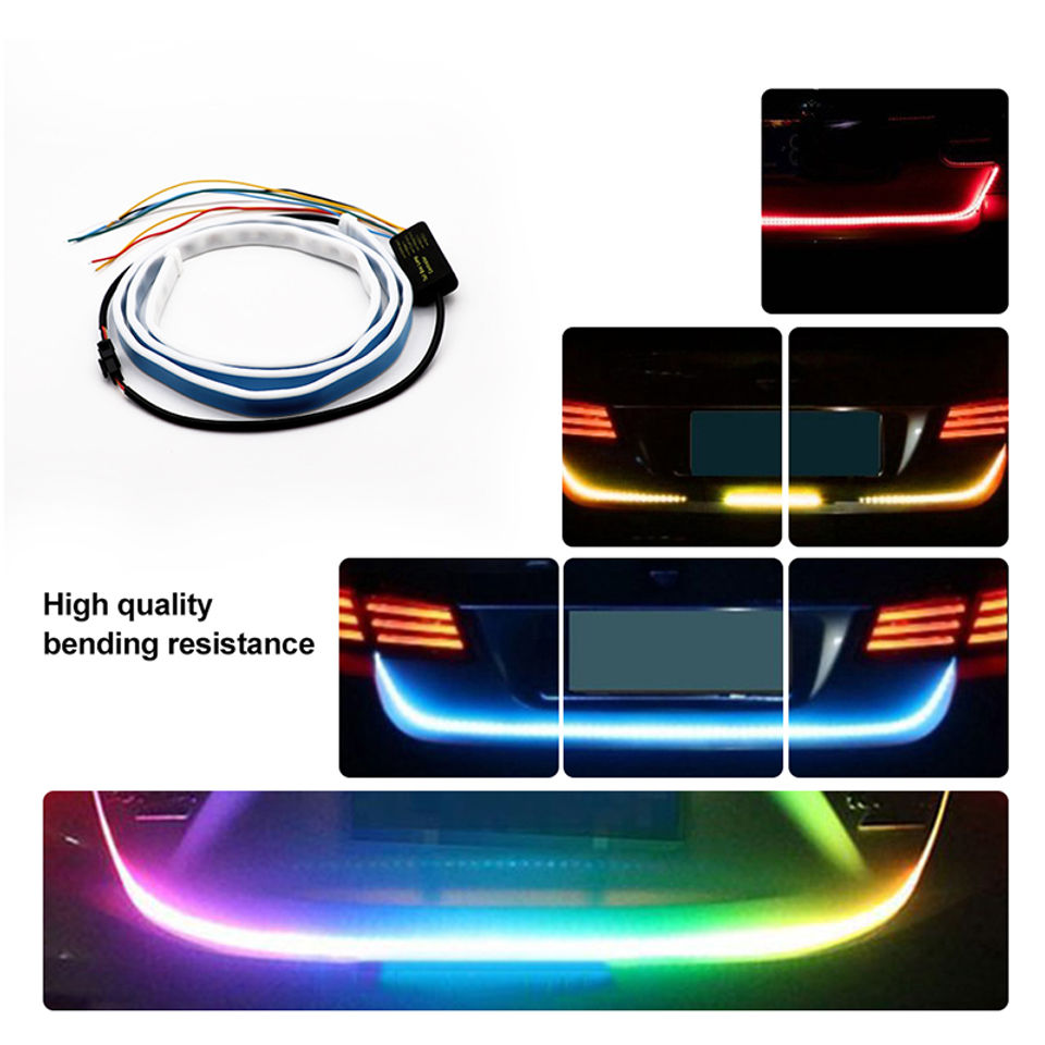 12V 120CM Auto Trunk Light LED Strip Running Brake Reverse Turn Signal Lamp 5050