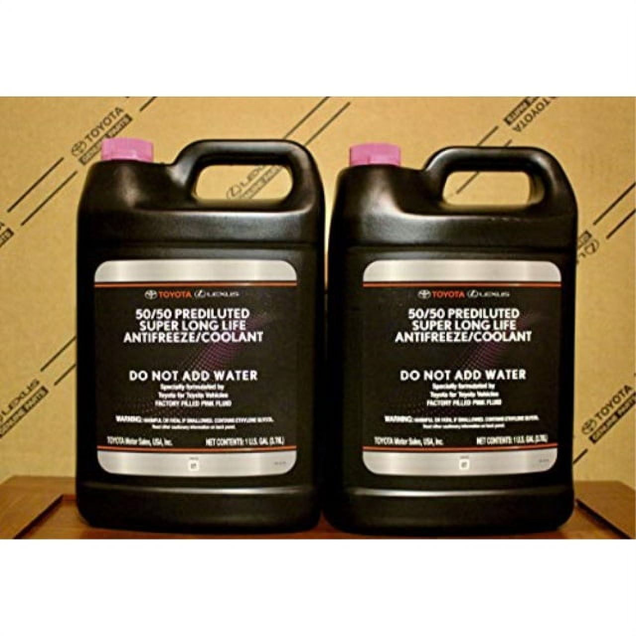 set of 2 toyota-scion engine coolant / antifreeze genuine 00272sllc2