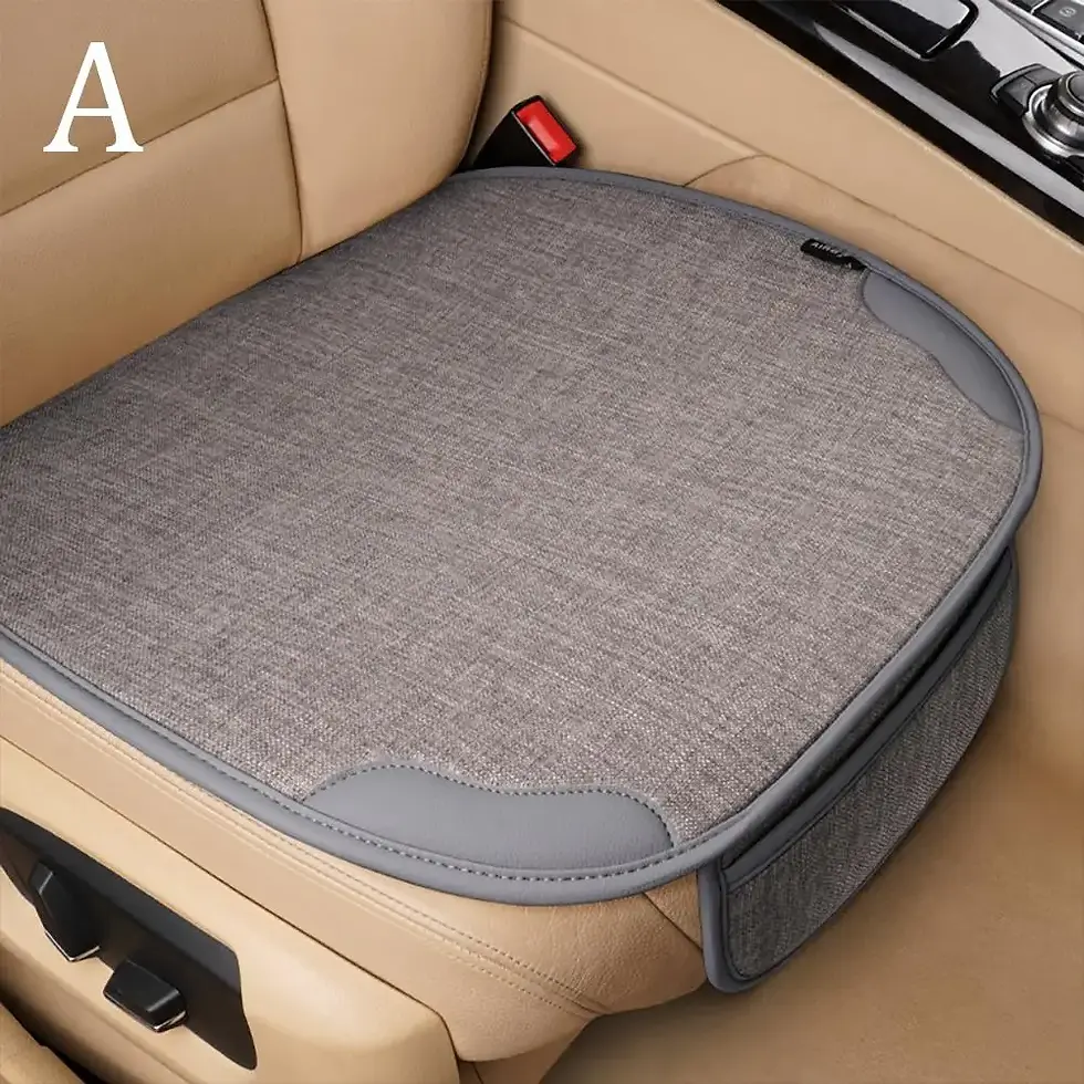 Thumbnail: Car Seat Cover Front Breathable Flax Car Seat Protector Cushion Universal Chair