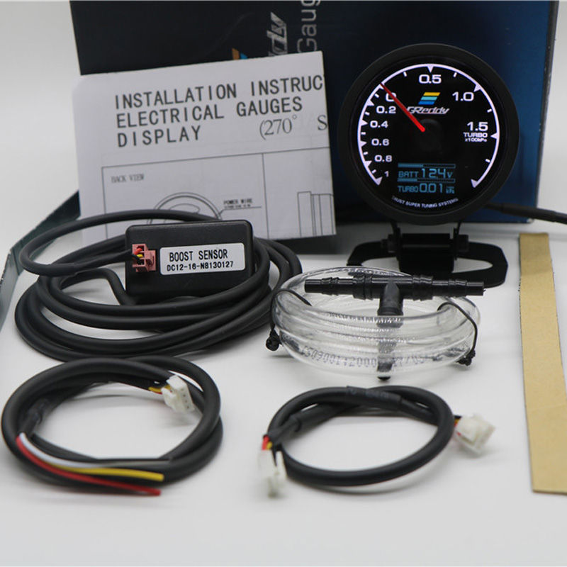 62mm GReddi Water Temp Gauges LCD Digital Display Turbo Boost Oil Pressure Air F