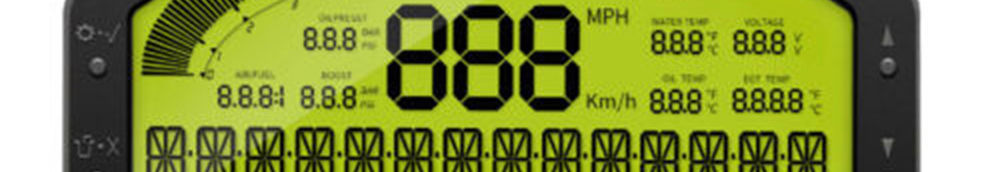9 in 1 Rally Car Race Dash Dashboard LCD Digital Display Gauge Waterproof Car Me