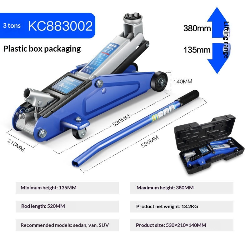 Thumbnail: Car Rescue Tools Lifting Hydraulic Jockey Jack Pneumatic Lift Small Portable Car