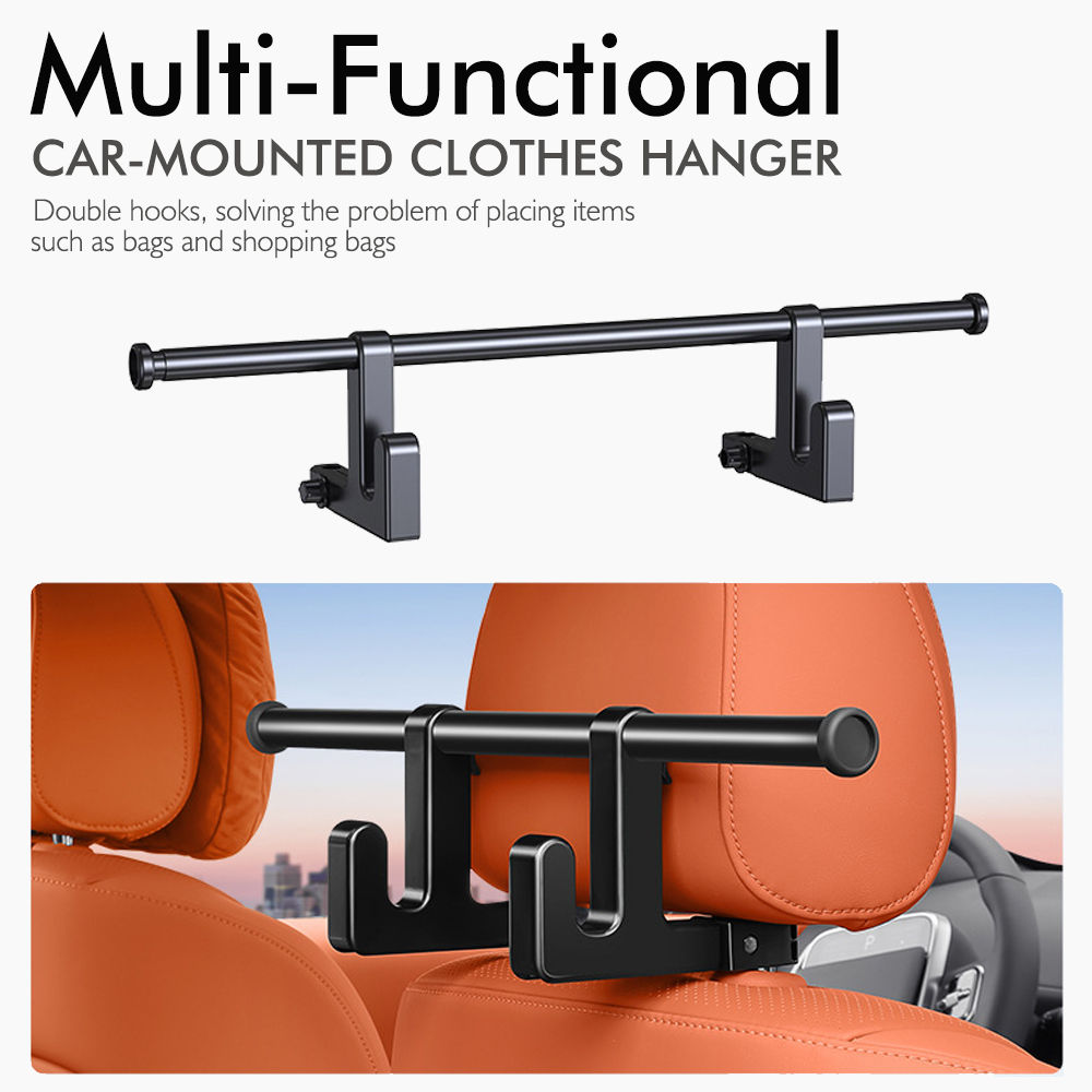 Car Seat Headrest Hanger Double Hook Design Strong Load Capacity Vehicle Back Se