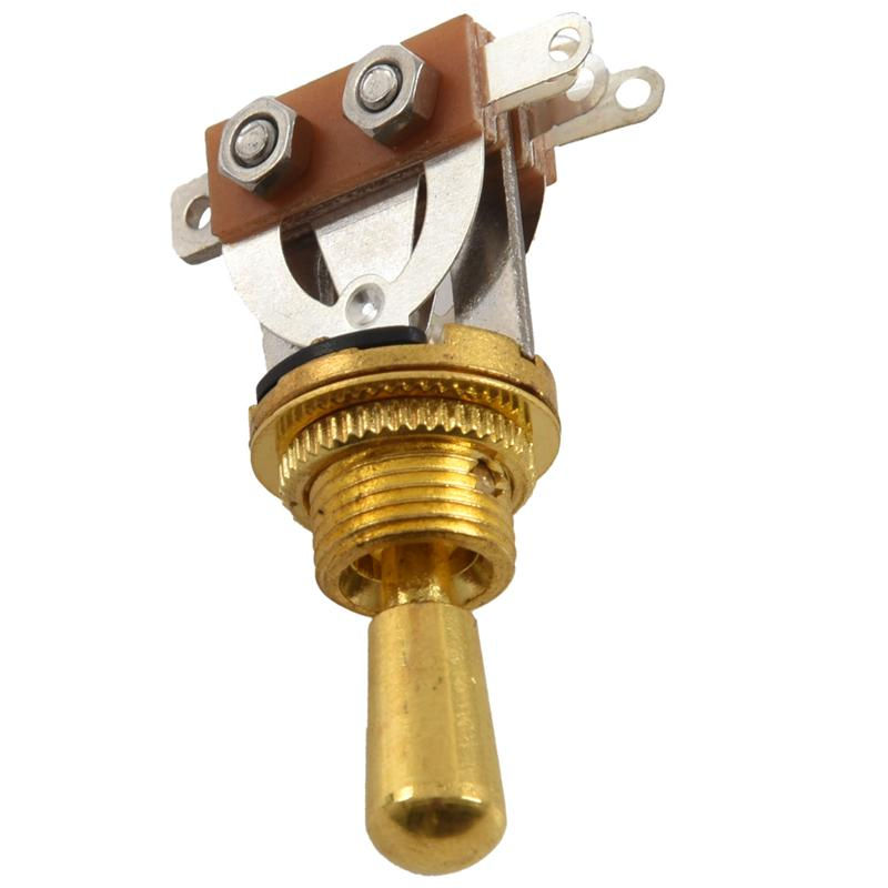 Thumbnail: Gold Electric Guitar 3 Way Toggle Switch Pickup Selector Switch with Brass Tip K