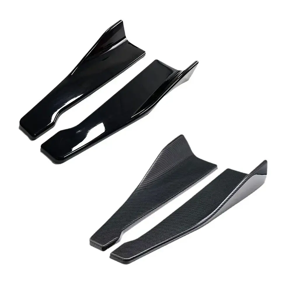 Thumbnail: 2PC 48cm Side Skirt & Rear Bumper Lip Splitter Winglet Aprons For BMW For Benz F